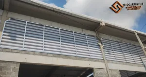 Veneziana Industrial Luz Eficiente garantindo iluminação natural e conforto em ambientes industriais